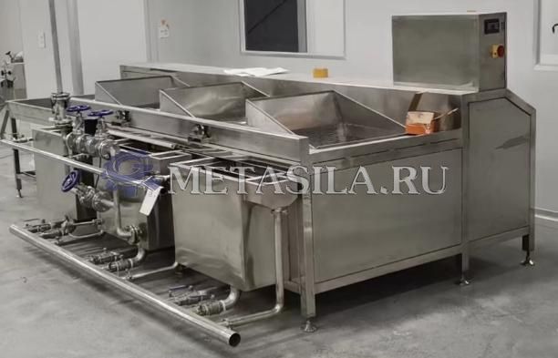 картинка Станок для мойки, бланширования и охлаждения овощей (4 резервуара)  от интернет-магазина Метасила