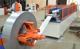 Линия для производства профиля для роллетных ворот с овальными отверстиями без загиба, модель RN-20